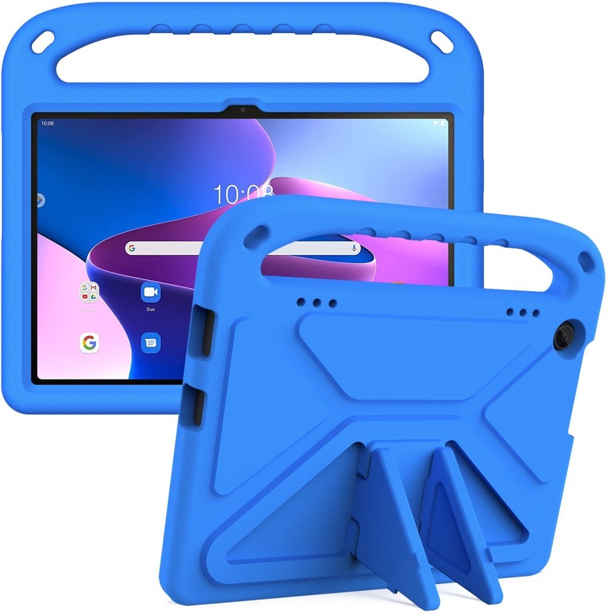 Tablethoes geschikt voor Lenovo Tab M10 Gen 3 Hoesje - ShockProof Kids Case - Blauw