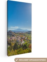 Canvas Schilderij Toscane - Italië - Zon - 40x80 cm - Wanddecoratie