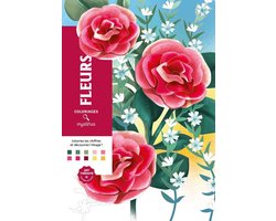 Omslag van Coloriages Mystères Fleurs - Kleuren op nummer kleurboek voor volwassenen - Hachette