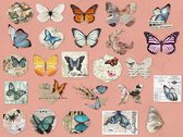 Set van 50 stickers - Forest Adventure - Vlinders - Butterfly Sticker