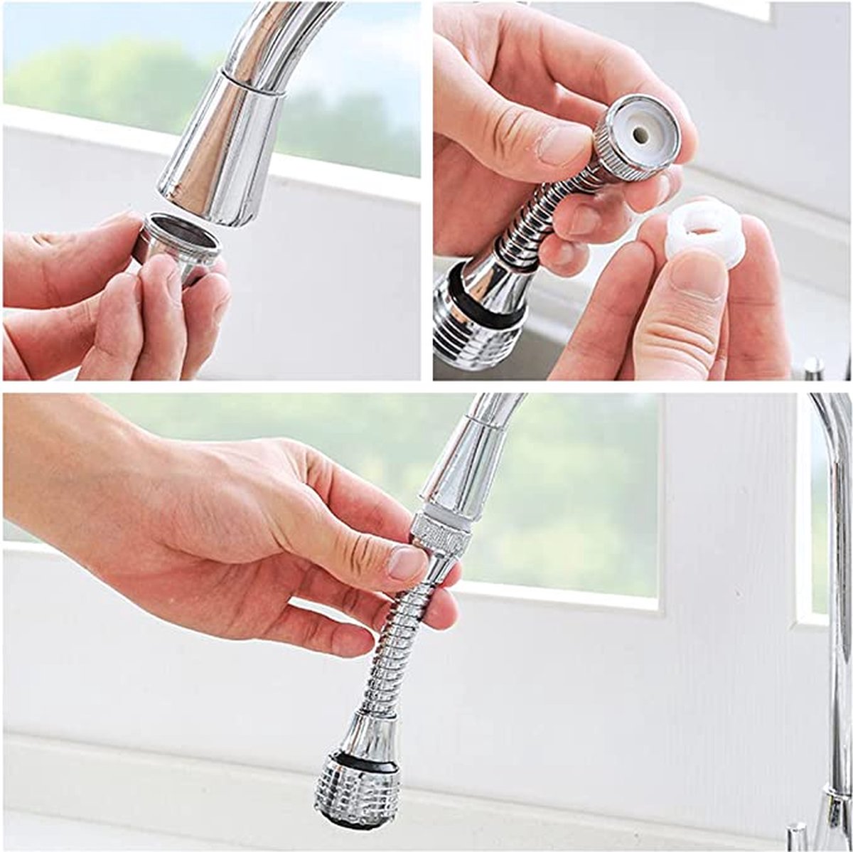 Rallonge de robinet Waledano® - Tuyau de robinet rotatif à 360 degrés -  Économie d'eau