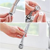 Tête de robinet à économie d'eau Waledano® - Pièce de fixation pour robinet - Filtre à robinet - 2 positions - Robinet de cuisine - 360 degrés - Économie d'eau