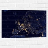 Muursticker - Kaart van Europa - 75x50 cm Foto op Muursticker