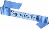 Sjerp Big Sister blauw met zwarte tekst - sjerp - babyshower - zus - big sister - - blauw - geboorte - zwanger -genderreveal