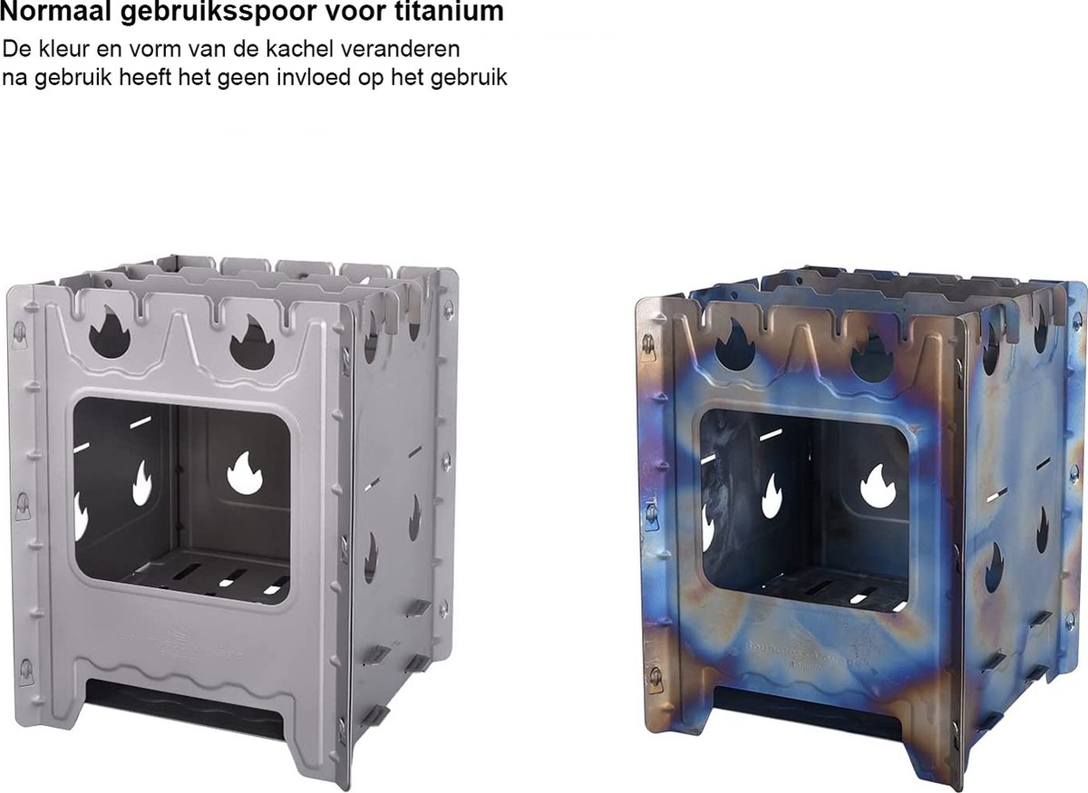 Boundless Voyage - 1L - Titanium Waterkoker - Camping - Grote Capaciteit - Kookplaat Theepot Met Opvouwbare Handgreep Filter Binnen Buiten Ultralicht Waterkan Fles Duurzaam Wandelen