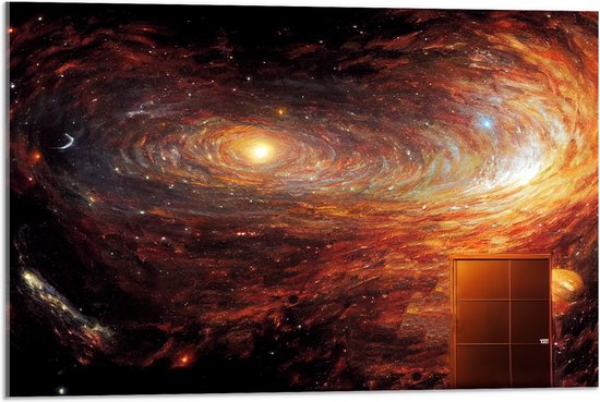 Acrylglas - Door bij de Melkweg in het Univserum - 75x50 cm Foto op Acrylglas (Met Ophangsysteem)
