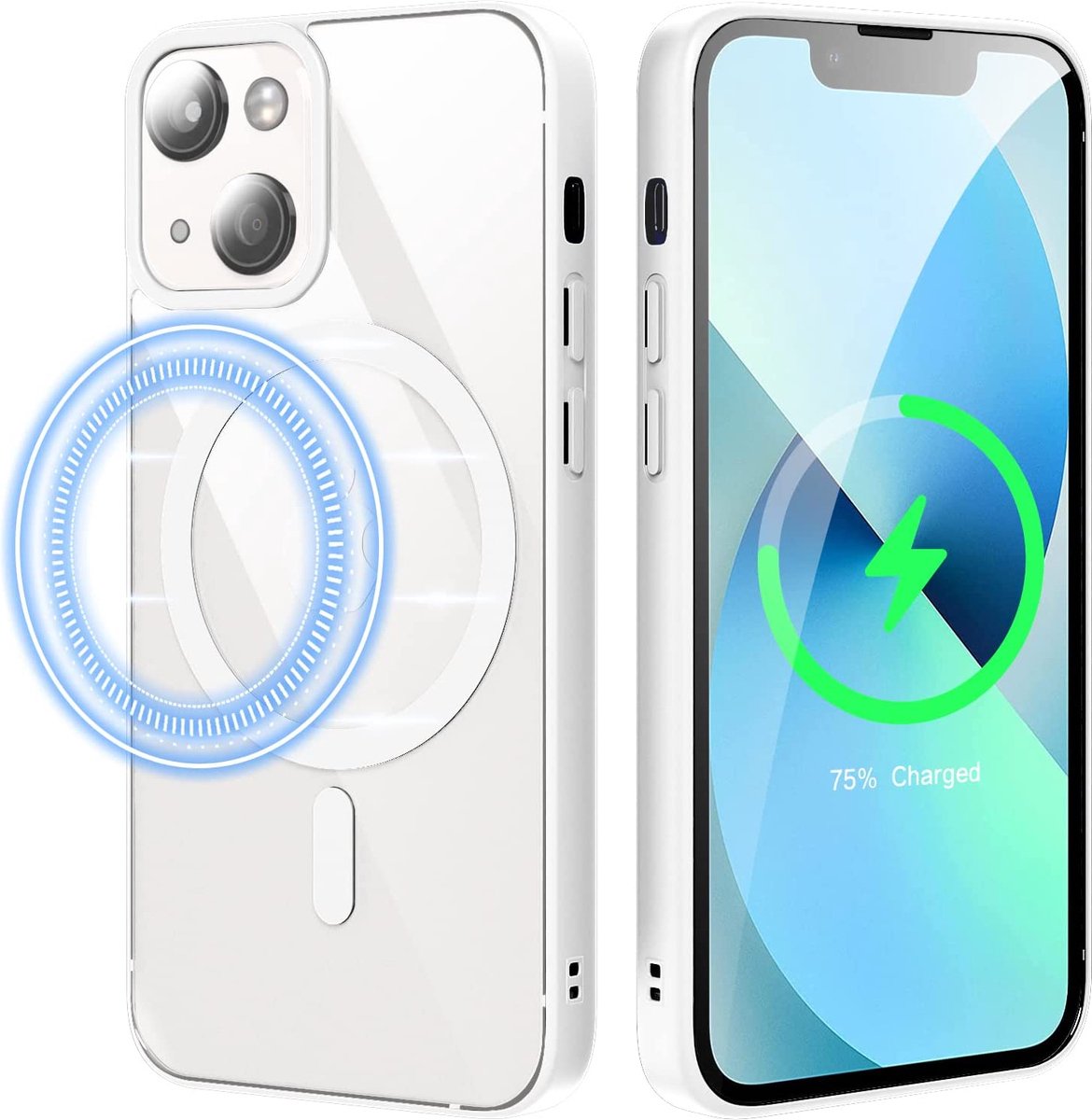 Magsafe Hoesje geschikt voor iPhone 13 Wit