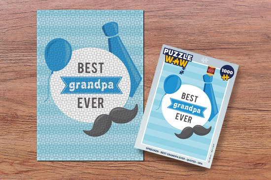 Puzzel Spreuken - Best grandpa ever - Quotes - Opa - Legpuzzel - Puzzel 1000 stukjes volwassenen