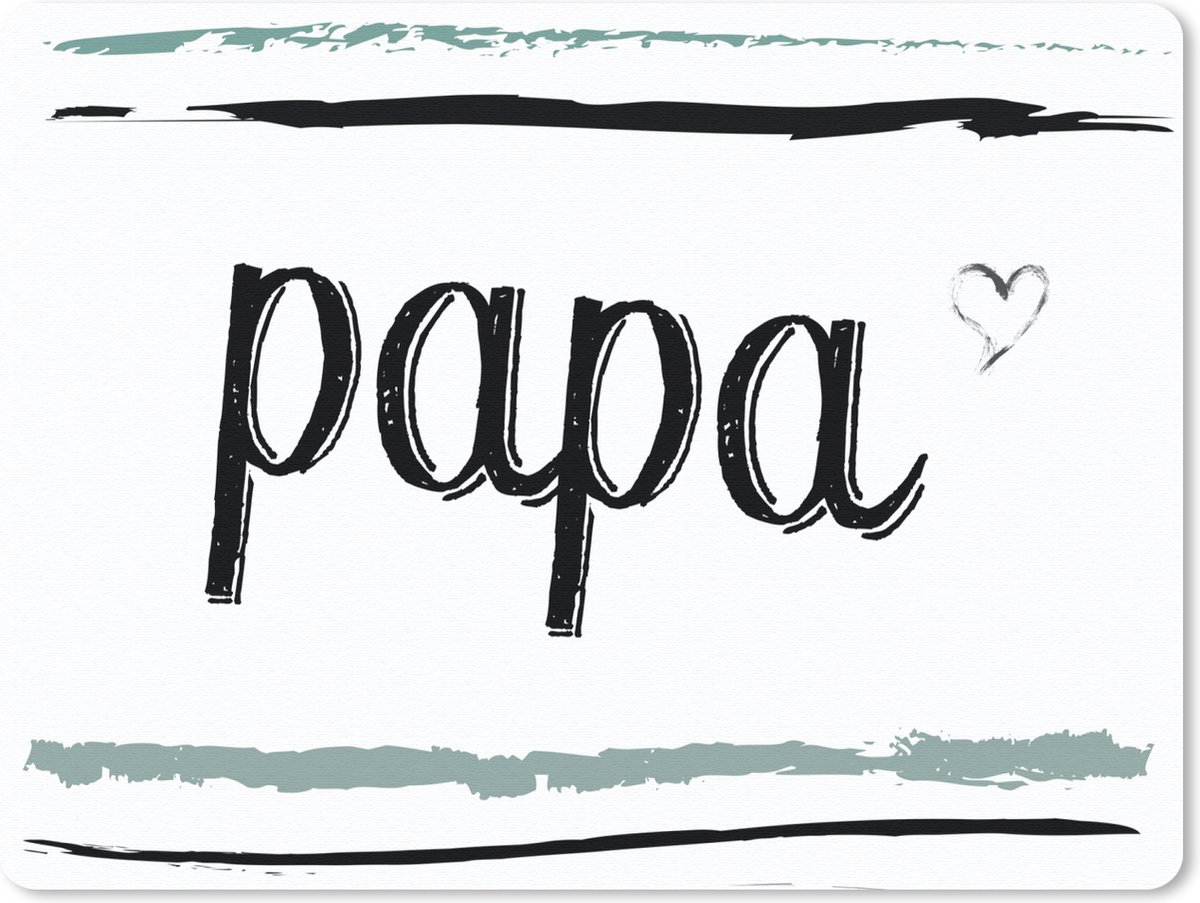 Muismat 23x19 cm - Mousepad Quotes - Papa - Spreuken - Vader - Muismatten