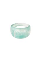 Ring Green Resin 18 - Yehwang - Ring - Taille 18 - Vert