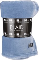 In The Mood Collection Famke Fleece Plaid - L180 x B130 cm - Lichtblauw