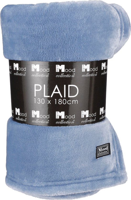 In The Mood Collection Plaid Polaire Famke - L180 x L130 cm - Bleu Clair