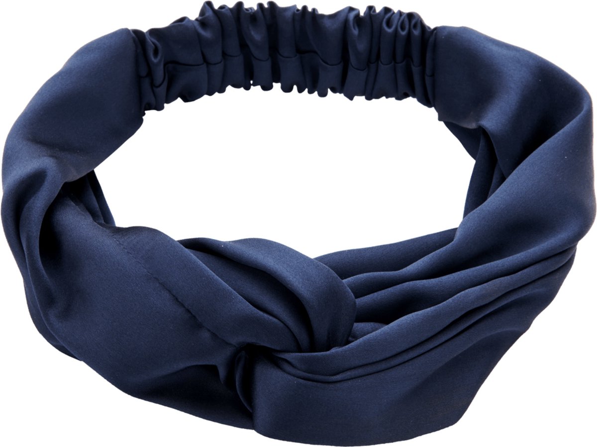 kerstcadeau - Set 2 Stuks Haarbanden - Dames haarbanden - Sport haarbanden -Hoofdband - Elastisch antislip - Haaraccessoires - Navy Blauw