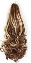 Brazilian Ponytail Blond met Donkerbruin - #8H22 - 55cm - Paardenstaart - Haarverlenging - Extensions - Wavy - 8H22# - Haarstuk - 22'' - 22 inch - Blond gemixt Donkerbruin - Bruin