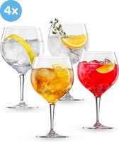 YUNICS® Gin Tonic Glazenset - Gin Tonic Glas - Gin Tonic Geschenkset - Gin Tonic - Gin Glazen - Gemaakt van Glas - Cocktail Glazen - 4 Stuks - 720ml - Vaatwasserbestendig