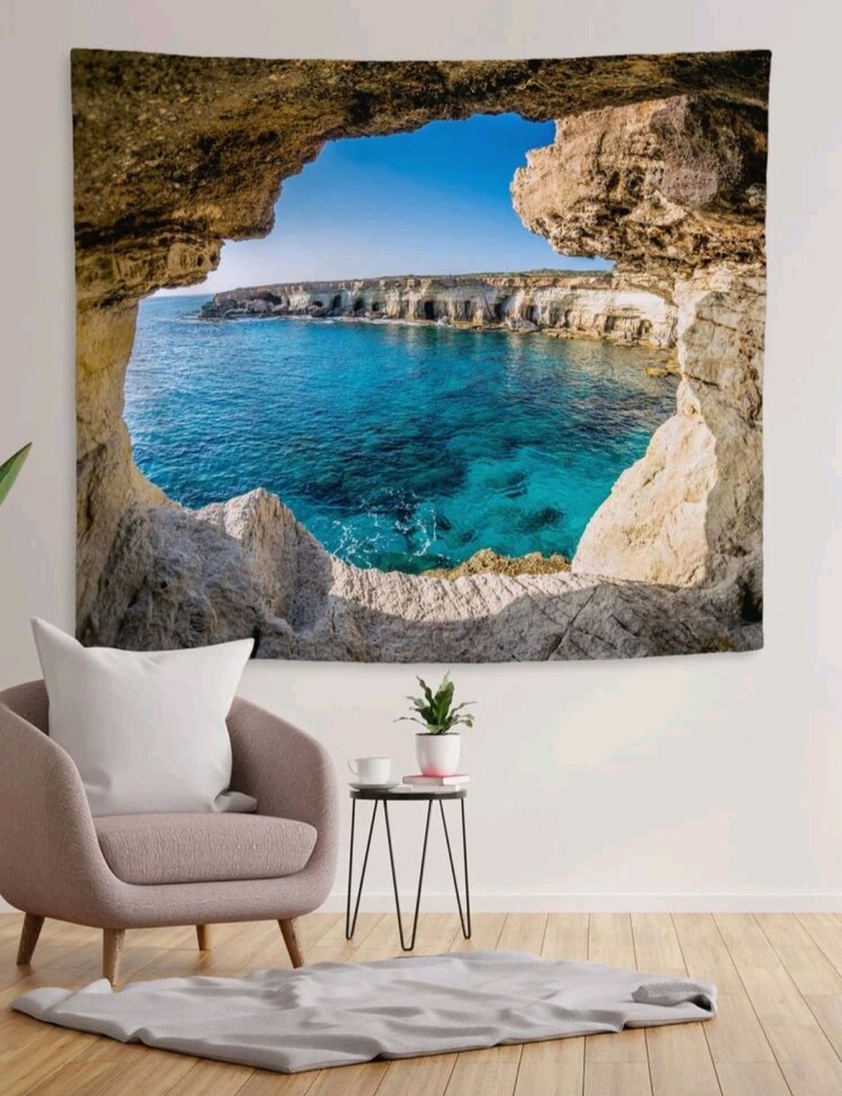 EHOMERY Wanddoek decor groot wandtapijt extra groot zwart
