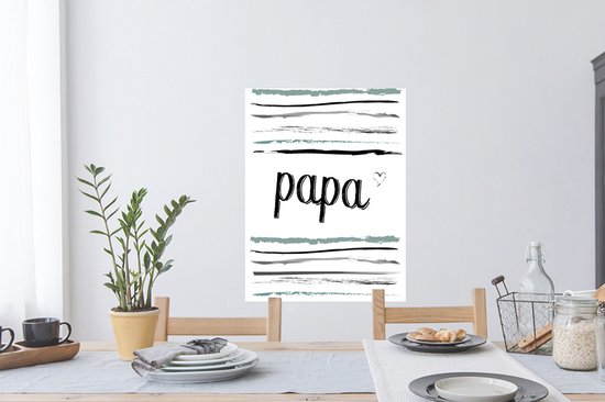 Muurstickers - Sticker Folie - Quotes - Papa - Spreuken - Vader - 60x80 cm - Plakfolie - Muurstickers Kinderkamer - Zelfklevend Behang - Vaderdag cadeautje - Cadeau voor vader en papa - Zelfklevend behangpapier - Stickerfolie