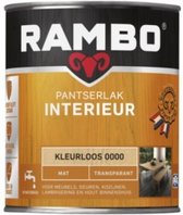 Rambo Pantserlak Interieur - Transparant Mat - Houtnerf Zichtbaar - Kleurloos - 0.25L