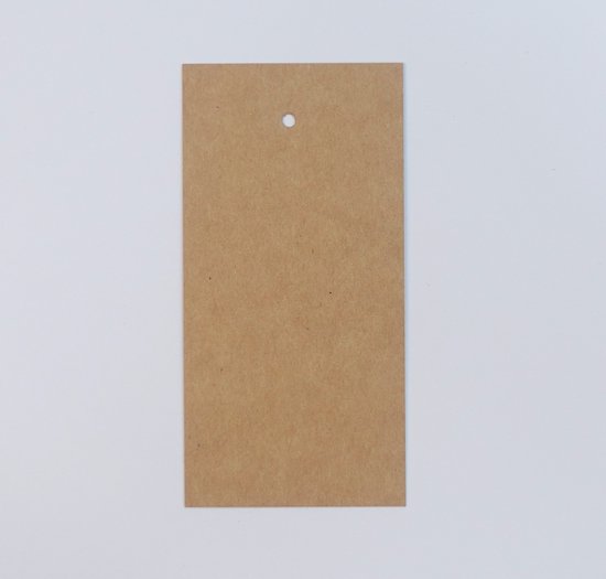Blanco prijskaartjes kraft papier 600 stuks - 10x5cm