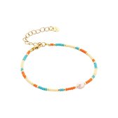 Biba Beaded Beauty's Oranje Armband 54543Mix01
