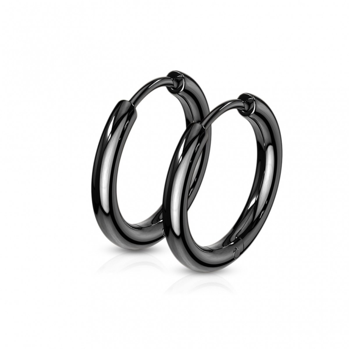 Oorringen basic ringen 0.8x10 - zwart - LMPiercings