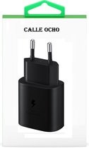 Calle Ocho -Voor Samsung universele snellader - 25W - USB-C aansluiting Super Fast Chager - Zwart