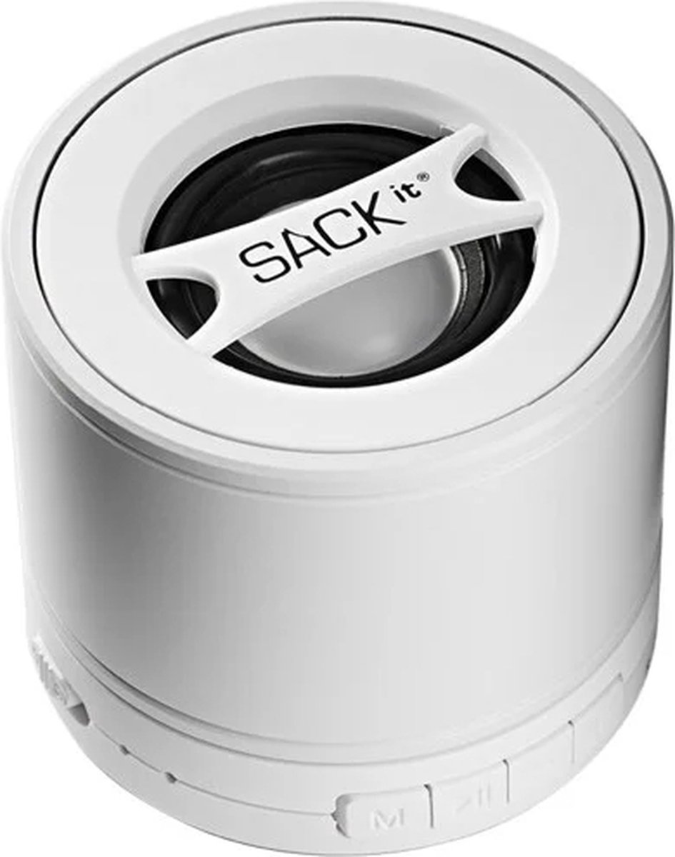 SACKit - WOOFit S - Bluetooth Speaker - Draadloos - Design - Snow White - Wit