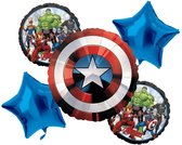 Amscan – The Avengers – Ballon set – 5-Delig – Helium ballon – Folieballon – Versiering - Kinderfeest.