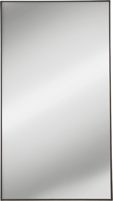 Grote Passpiegel Rechthoek Zwart - Metaal - Spiegel - Hangspiegel - Wandspiegel - 180x100 cm