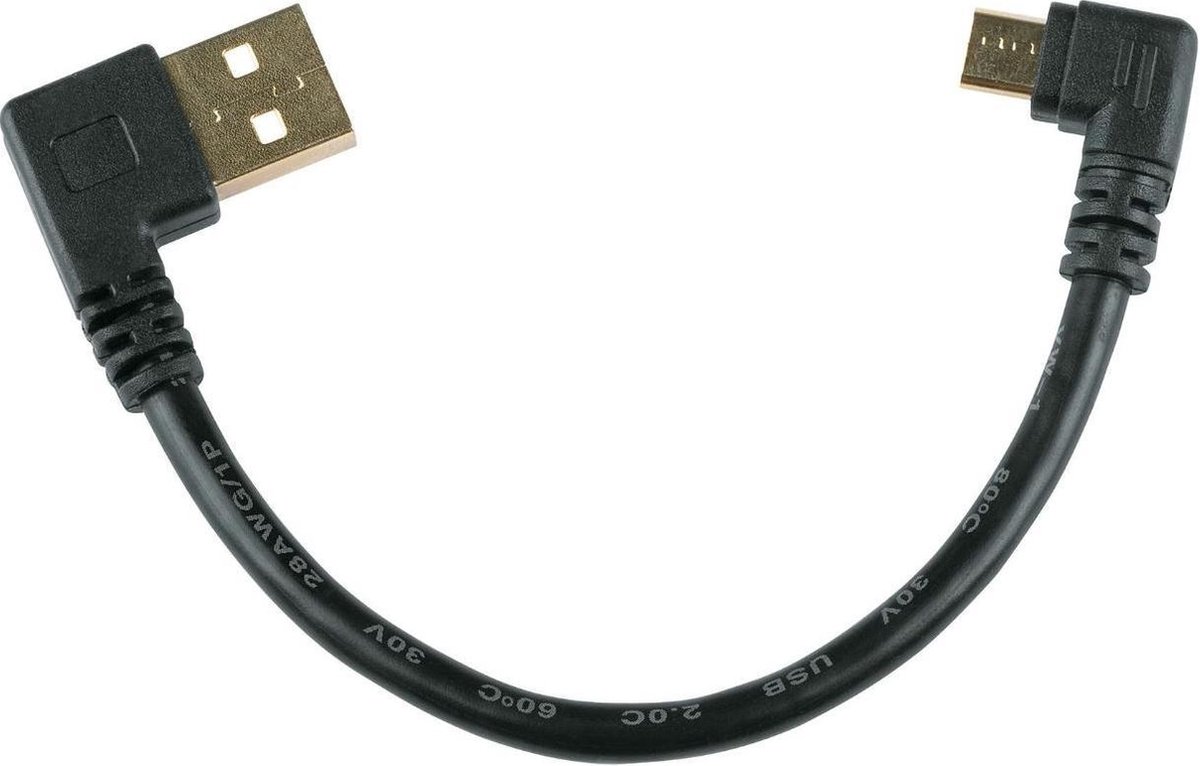 Sks Micro-usb-oplaadkabel 2,4a 10 Cm Zwart