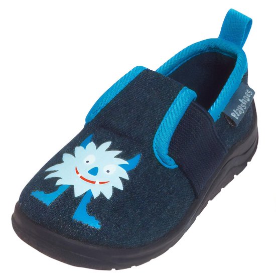 Playshoes Monster Pantoffels - Jongens - Blauw