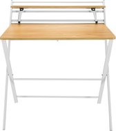 EASY CLAP | 92x84 - Inklapbaar bureau Licht Eiken/Wit