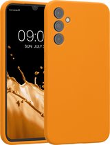 kwmobile telefoonhoesje geschikt voor Samsung Galaxy A34 5G - TPU backcover met siliconen coating - Smartphone case in fruitig oranje