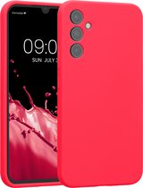 kwmobile telefoonhoesje geschikt voor Samsung Galaxy A34 5G - TPU backcover met siliconen coating - Smartphone case in neon roze