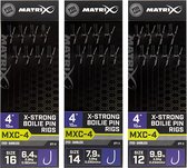 Matrix Onderlijn MXC-4 X-Strong Boilie Pin Rigs 10cm Eyed-Barbless (8 pcs) - Maat : Haak 14 - 0.200mm