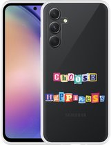 Cazy Hoesje geschikt voor Samsung Galaxy A54 Choose Happiness