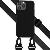 Coque iPhone 13 Pro Max - Selencia Coque en Siliconen avec cordon détachable - Zwart