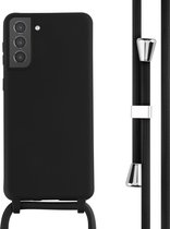 iMoshion Hoesje Geschikt voor Samsung Galaxy S21 Plus Hoesje Met Koord - iMoshion Siliconen hoesje met koord - Zwart