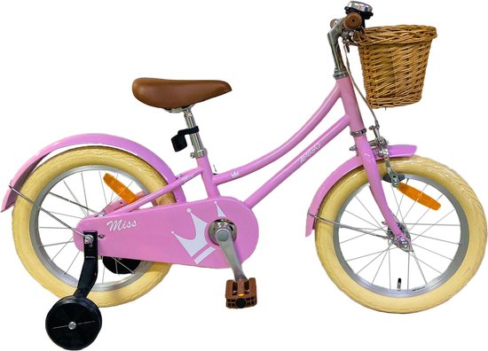 Cortego Liberty meisjesfiets Roze 16 inch Mand Cortego Liberty meisjesfiets Roze 16 inch Mand
