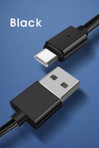 Essager 3A USB naar USB-C Fast Charge Oplaad Kabel 3M Zwart
