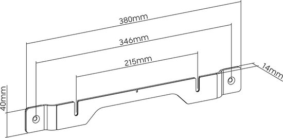 Nedis Soundbar Beugel - Geschikt voor: Sonos Ray - Wand - 2 kg - Vast - ABS / Staal - Zwart van Nedis — afbeelding 4