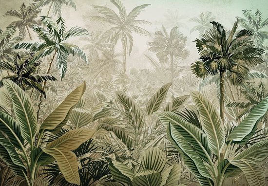 Papier peint photo - Papier Peint Vinyl - Plantes de la Jungle - Botanique - Feuilles - 254 x 184 cm