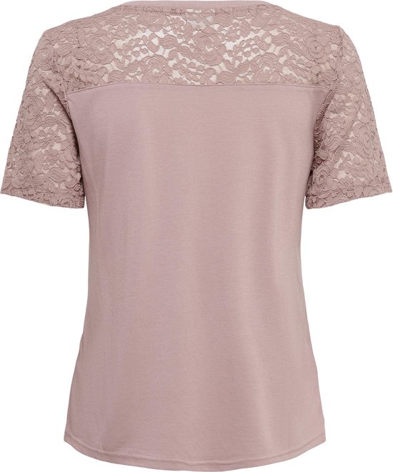 JDY long sleeve lace top in sandshell