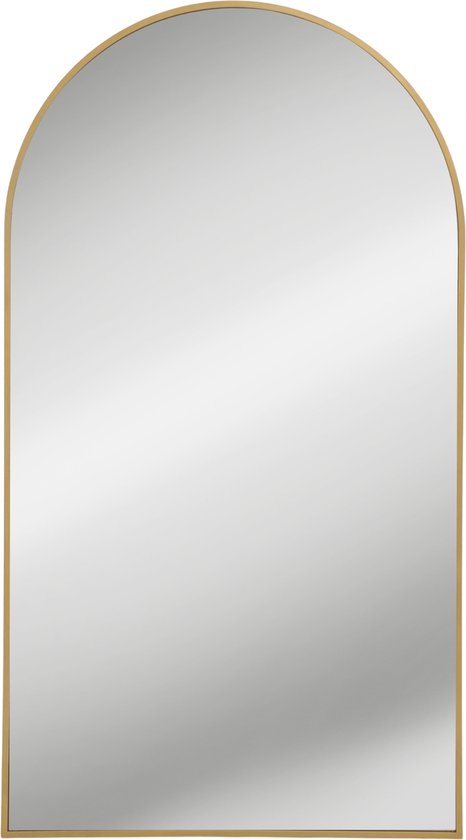 Grote Passpiegel Ovaal Goud - Metaal - Spiegel - Hangspiegel - Wandspiegel - 180x100 cm