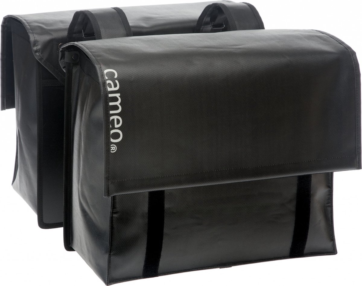 New Looxs Cameo Double Bisonyl - Dubbele Fietstas - 46 liter - Glanzend Zwart