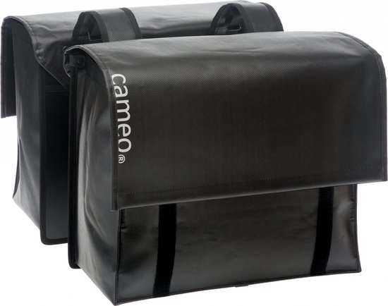 New Looxs Cameo Double Bisonyl - Dubbele Fietstas - 46 liter - Glanzend Zwart