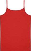 Ten Cate Basics organic cotton stretch spaghetti top rood voor Meisjes | Maat 170/176