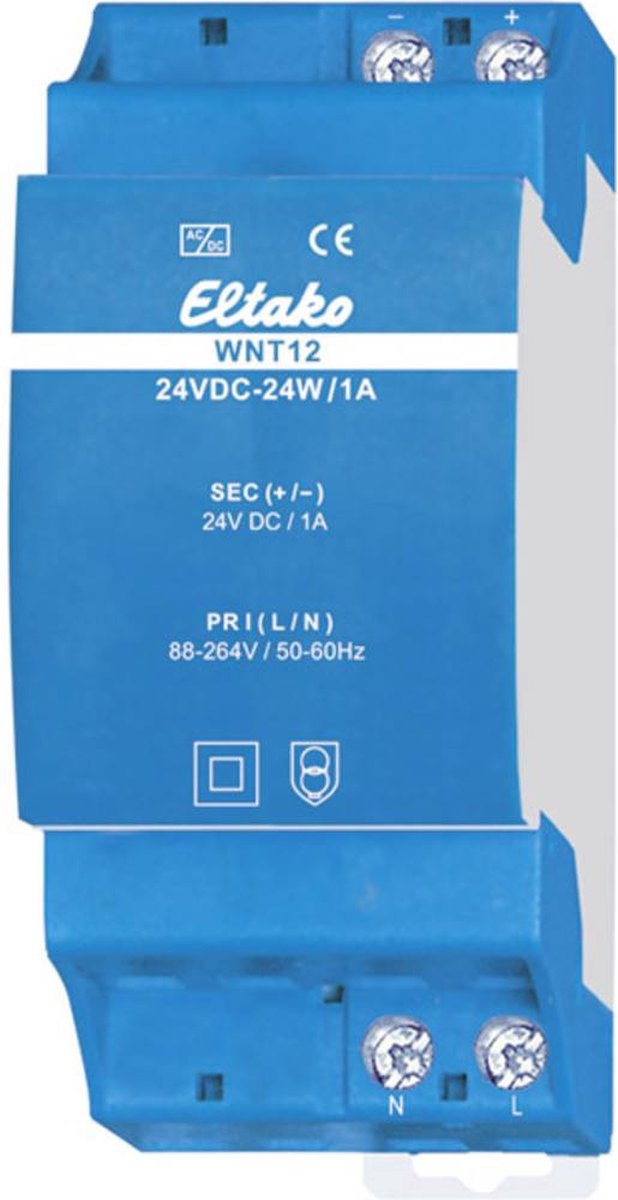 Eltako WNT12-24VDC-24W/1A DIN-rail netvoeding 1 A 24 W Aantal uitgangen: 1 x Inhoud: 1 stuk(s)