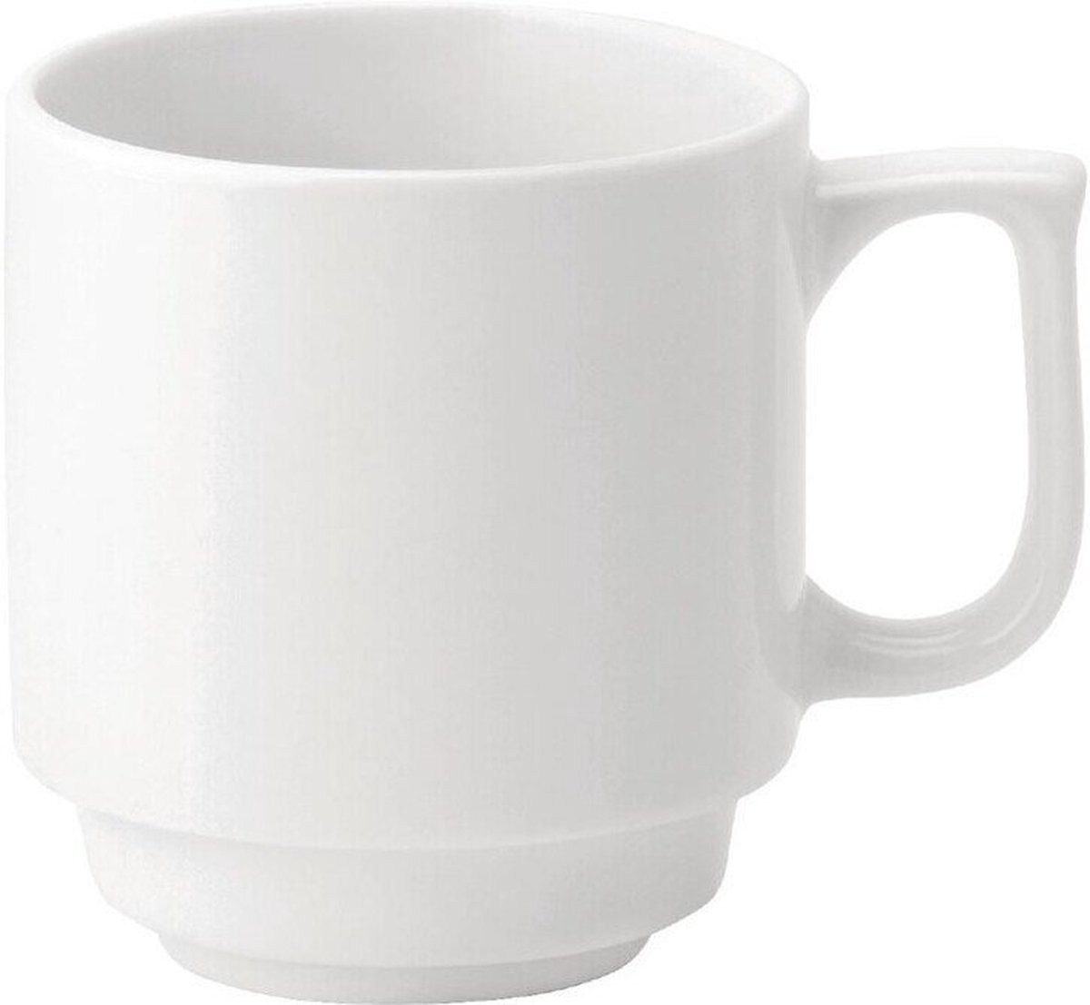 Utopia Pure White Stapelbare Mokken 280ml (36 Stuks) - Utopia DY336 - Restaurant - Hotel - Professioneel