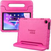 HappyCase Kinder Tablethoes Geschikt voor Lenovo Tab M10 Gen 3 (10.1) | Kindvriendelijke Hoes | Beschemhoes | Kinderhoes | met Handvat en Standaard | Roze